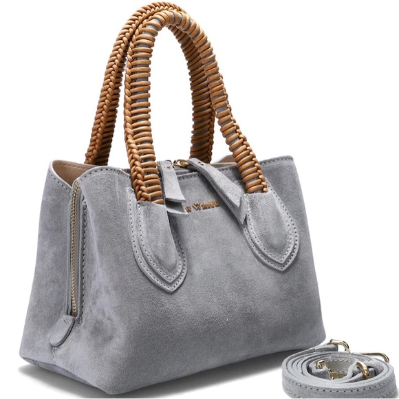 NWT Ron White Suede Dunbar Convertable Shoulder Bag - Picture 2 of 3